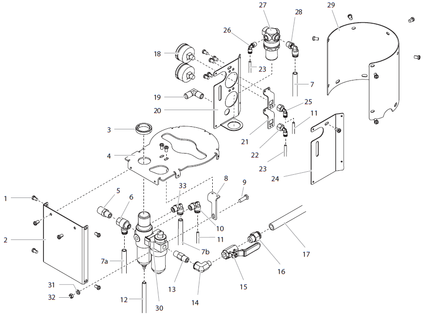 Aircoat 620 Upper shroud assembly Aircoat 620 Upper shroud assembly